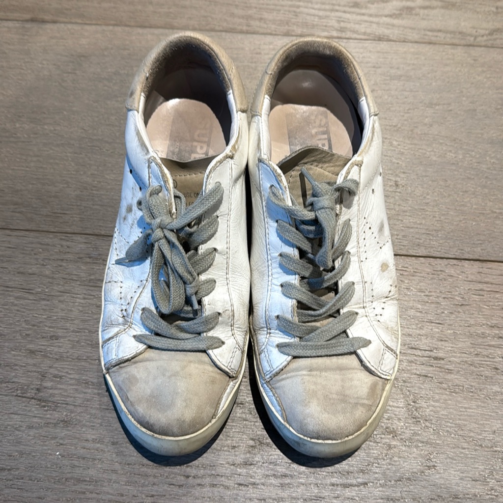 Golden Goose Superstar White And Gray Sneakers